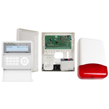 ZESTAW ALARMOWY SATEL INTEGRA 64 + INT-KLCD-W + OPU-3P + AWT682 + 17Ah + SYRENA TI700
